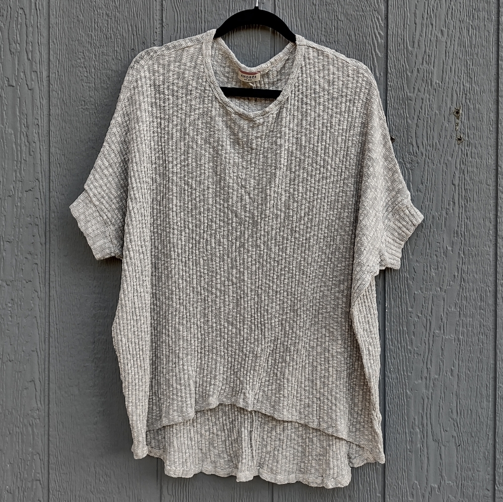 Andree by Unit Dolman Sleeve Pullover Large Gray